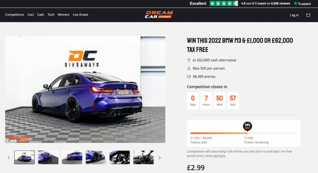 bmw m3 at dream car giveaways